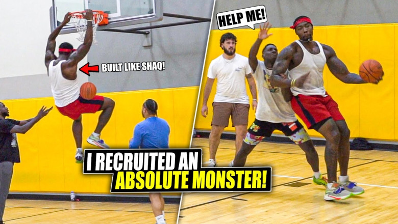 This Is OFFICIALLY UNFAIR... You CANT Stop Him! - Our New Center Is Basically SHAQ! (5v5 Basketball)