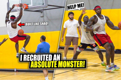 This Is OFFICIALLY UNFAIR... You CANT Stop Him! - Our New Center Is Basically SHAQ! (5v5 Basketball)