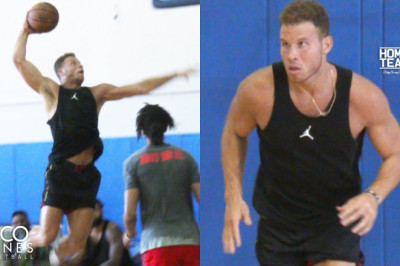 Blake Griffin at Rico Hines UCLA Run! Antonio Blakeney, Pascal Siakam, Jaylen Hands
