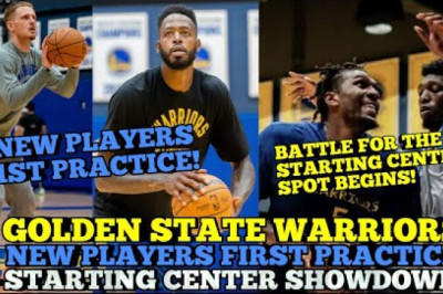 GOLDEN STATE WARRIORS NEW PLAYERS 1ST PRACTICE | + STARTING CENTER SPOT SHOWDOWN | WARRIORS UPDATES
