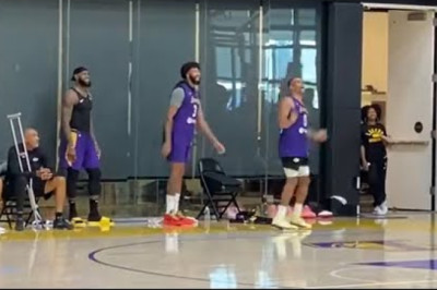 LeBron James loses to Russell Westbrook and Anthony Davis in 3 point contest