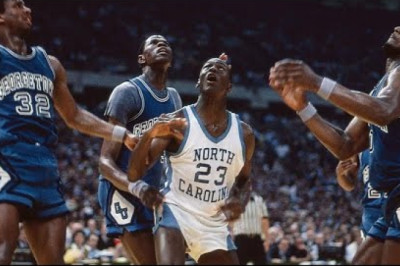 Michael Jordan & James Worthy Vs Patrick Ewing - 1982 NCAA CHAMPIONSHIP UNC vs Georgetown Highlights