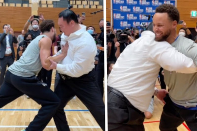 Steph and Klay VS Sumo Wrestlers in Japan They Couldn't Move Yokuzuna Hakuho