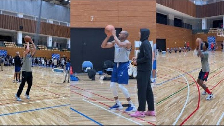 Warriors Wizards Practice In Japan