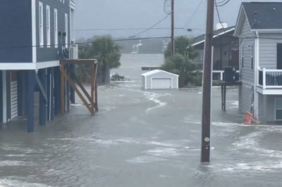 South Carolina turning into an ocean! flash flood, big waves and hurricane ian hits myrtle
