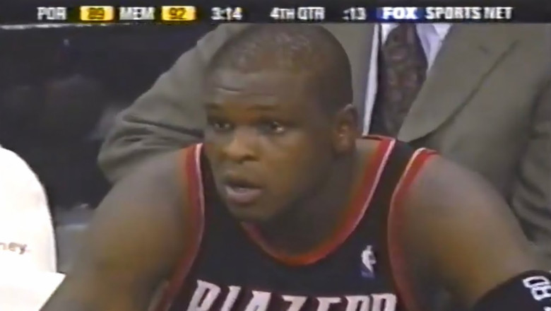 Zach Randolph Trail Blazers 31pts 20rebs vs Grizzlies (2003)