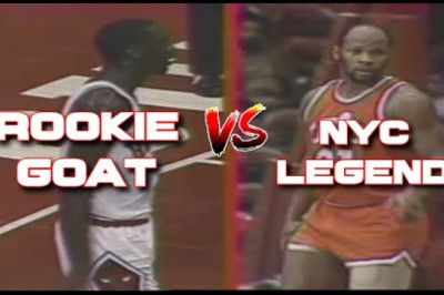 1984 Rookie Michael Jordan vs Brownsville Bucket Getting Legend World B Free - Epic Battle!