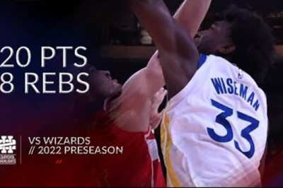 James Wiseman 20 pts 8 rebs vs Wizards 2022 Preseason