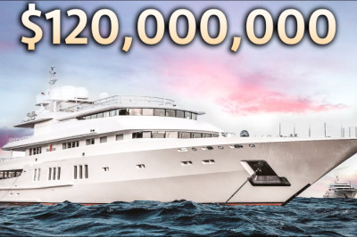 Touring a $120,000,000 MEGA YACHT With A Rooftop POOL!