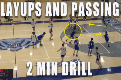 Basketball Drill for Passing and Layups - 2 Min Drill
