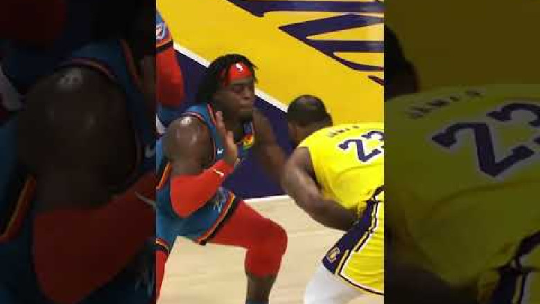 Incredible LeBron vs Lu Dort 👀 #shorts