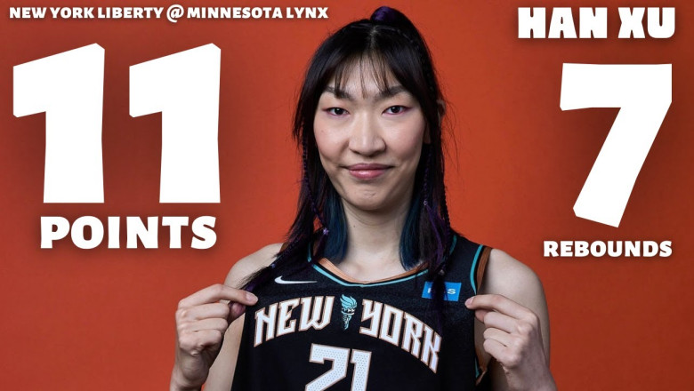 HAN XU Drops 11-7-2, But Liberty Loss to Lynx【韩旭 11分7篮板】