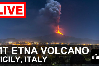 🌎 LIVE: Mount Etna Volcano on the Island of Sicily, Italy