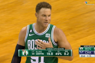 Blake Griffin first bucket in debut for the Celtics preseason game vs Hornets