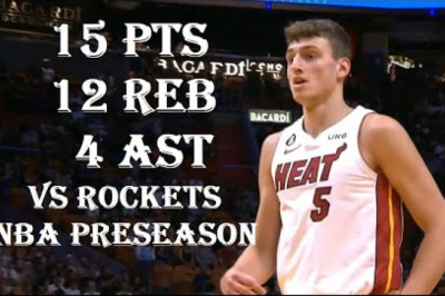 Nikola Jovic 15 Pts 12 Reb 4 Ast Houston Rockets vs Miami Heat HIGHLIGHTS NBA Preseason