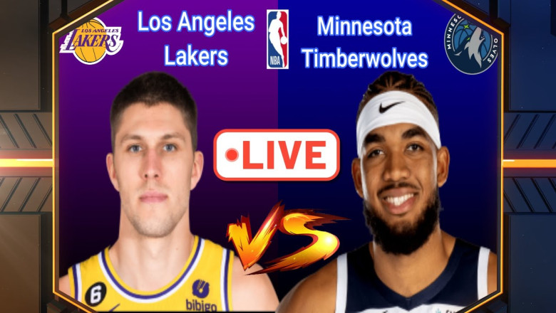 Minnesota Timberwolves at Los Angeles Lakers NBA Live Scoreboard Interga Sports