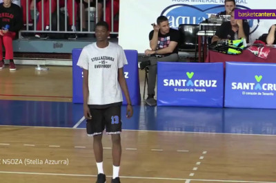 Il 14enne Yannick Nzosa vince lo Slam Dunk Contest del Torneo U18 di Tenerife