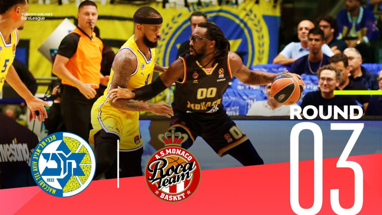 Duo Brown-Baldwin lead Maccbi over Monaco! | Round 3, Highlights | Turkish Airlines EuroLeague