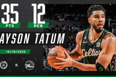 Jayson Tatum SHOWS OUT in the NBA season opener 👀 35 PTS & 12 REB in a Celtics win 🍀