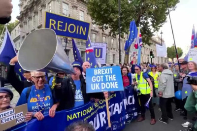 Anti-Brexit protesters demand Britain rejoins EU