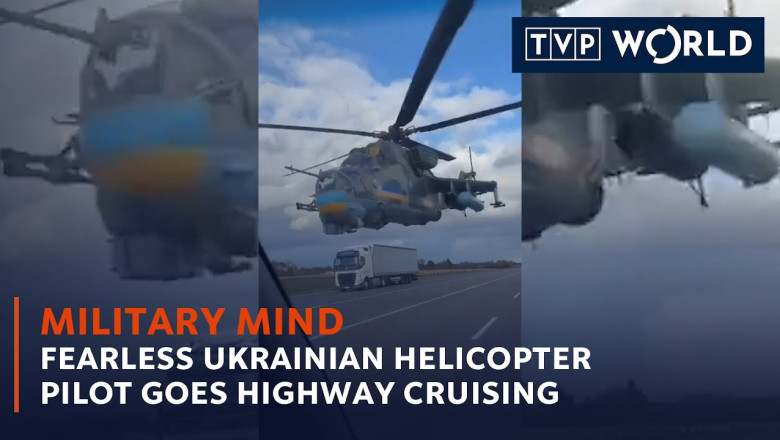 Fearless Ukrainian helicopter pilot goes highway cruising | Military ...