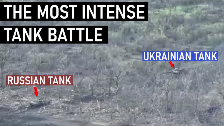 Incredible footage - Ukranian War's Most Intense Tank Battle - Analysis