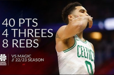 Jayson Tatum 40 pts 4 threes 8 rebs vs Magic 22/23 season