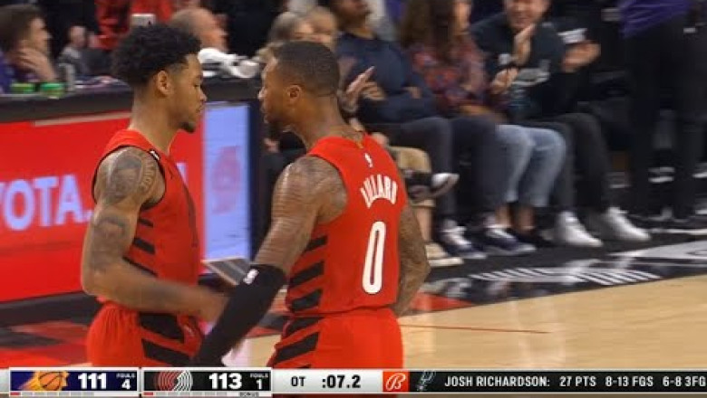 OVERTIME THRILLER! Final minute of Trailblazers vs Suns Overtime!