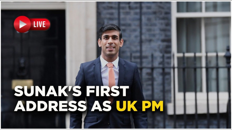 Rishi Sunak Live : British PM Sunak’s First Address After Becoming UK Prime Minister | UK News Live