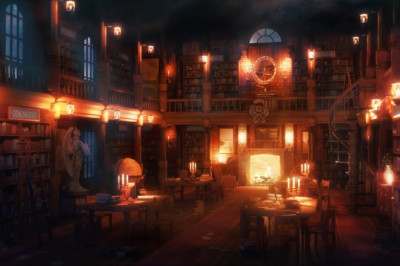 Royal Library | Rain and Thunderstorm Sounds on Study Ambience with Crackling Fireplace