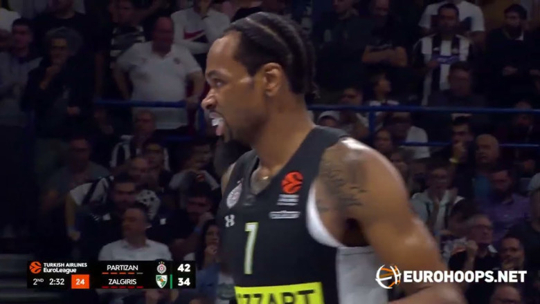 Partizan Mozzart Bet Belgrade - Zalgiris Kaunas 87-76: Kevin Punter (26 points on 10/14 FG)