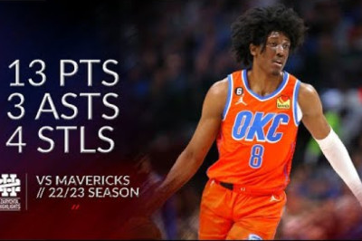 Jalen Williams 13 pts 3 asts 4 stls vs Mavericks 22/23 season