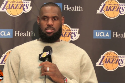 LeBron James Reacts To The Lakers First Win & Russell Westbrook Coming Off The Bench. HoopJab #NBA