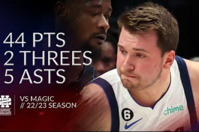 Luka Doncic 44 pts 2 threes 5 asts vs Magic 22/23 season