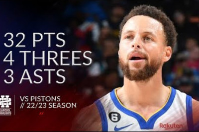 Stephen Curry 32 pts 4 threes 3 asts vs Pistons 22/23 season