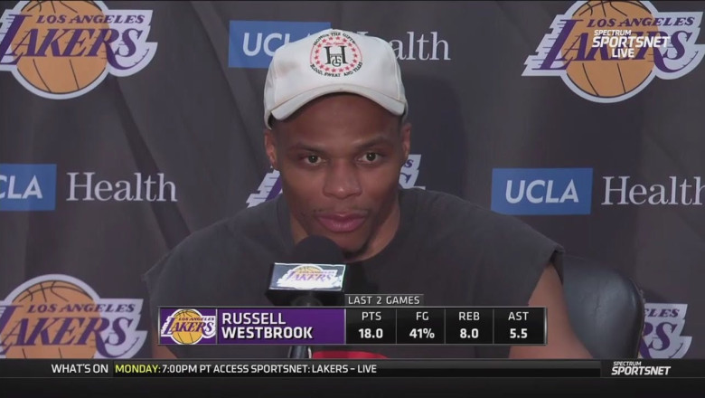 Westbrook says his performance tonight was a return to the player he has been