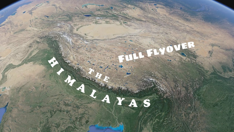 Himalayas fly over