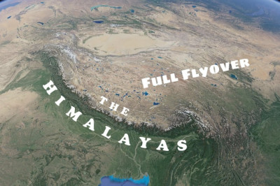 Himalayas fly over