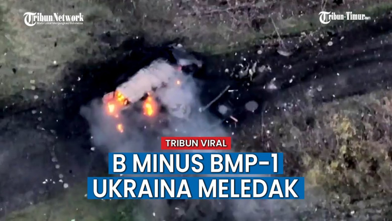 Ukrainian B-Minus BMP-1 Armored Vehicle Explodes And Ukrainian Soldiers ...