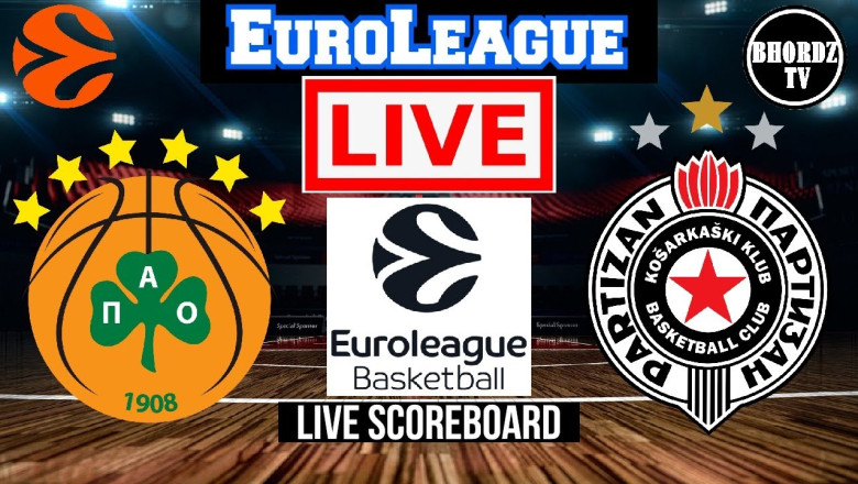 Live: Panathinaikos Vs KK Partizan | EuroLeague | Live Scoreboard | Play By Play