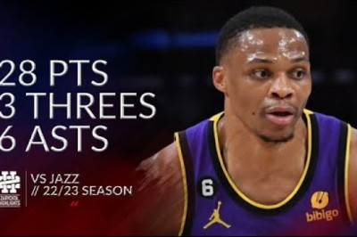 Russell Westbrook 28 pts 3 threes 6 asts vs Jazz 22/23 season