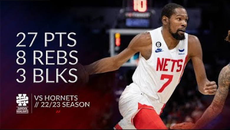 Kevin Durant 27 pts 8 rebs 3 blks vs Hornets 22/23 season