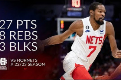 Kevin Durant 27 pts 8 rebs 3 blks vs Hornets 22/23 season