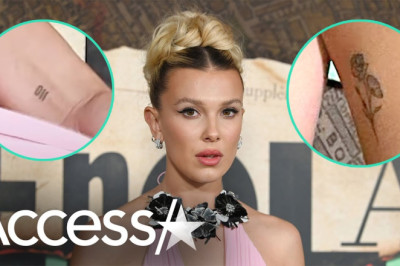 Millie Bobby Brown's Hidden Tattoos Seen at 'Enola Holmes 2' Premiere