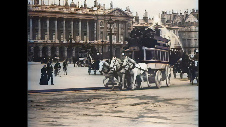 Spectacular Paris during the Expo of 1900 in color! [A.I. Enhanced &amp; colorized]