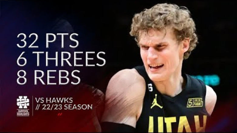 Lauri Markkanen 32 pts 6 threes 8 rebs vs Hawks 22/23 season