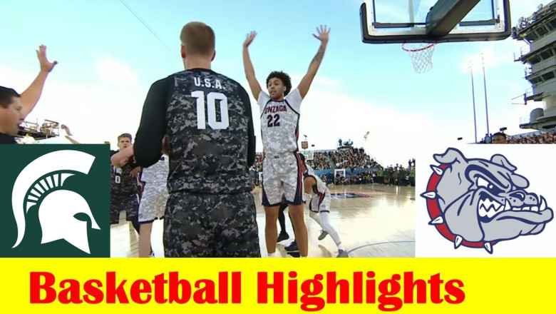 Michigan State vs #2 Gonzaga Basketball Game Highlights 11 11 2022