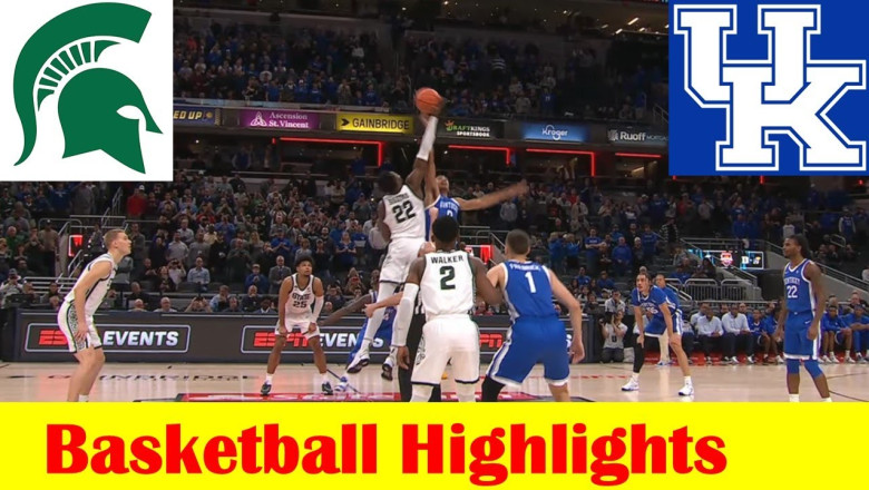 Michigan State vs #4 Kentucky Basketball Game Highlights 11 15 2022