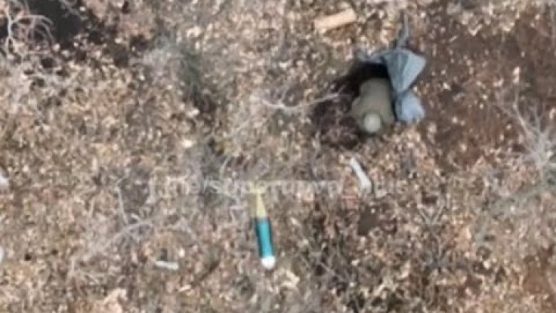 The Russian soldier who was waiting for the arrival of the drone in his nest had nowhere to run