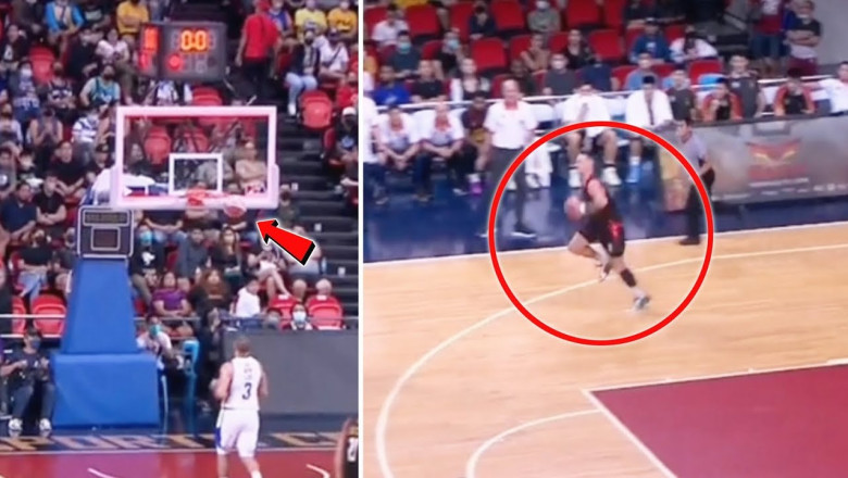 Yang shocks magnolia w/ crazy full court 90 feet shot! "Steph Curry boy!"